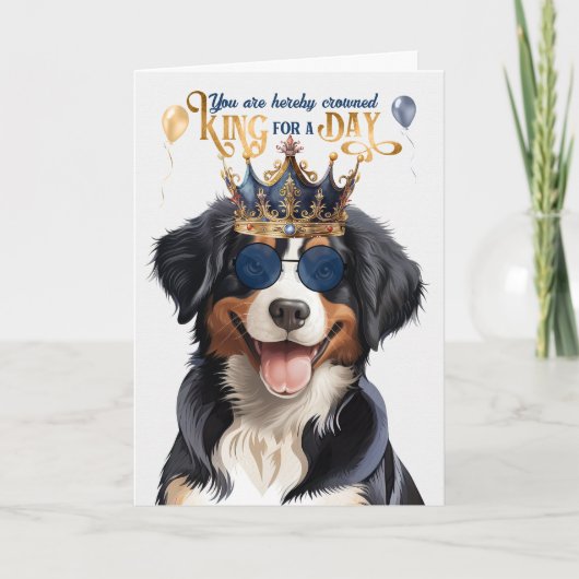 Entlebucher Mountain Dog King Funny Birthday Karte (Vorderseite)