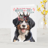 Entlebucher Mountain Dog Queen Funny Birthday Karte (Gelbe Blume)