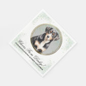 Entlebucher Mountain Dog Wedding Foto Napkins Serviette (Ecke)