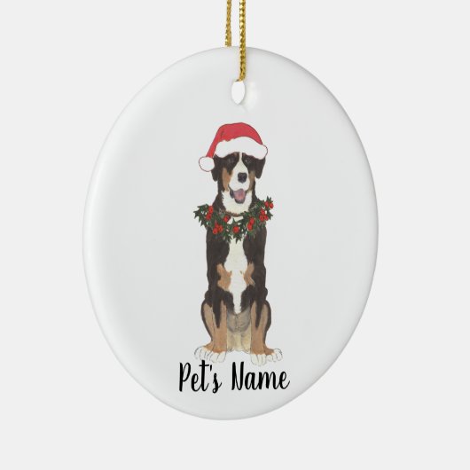 Entlebucher Mountain Dog Weihnachten Keramik Ornament (Rechts)
