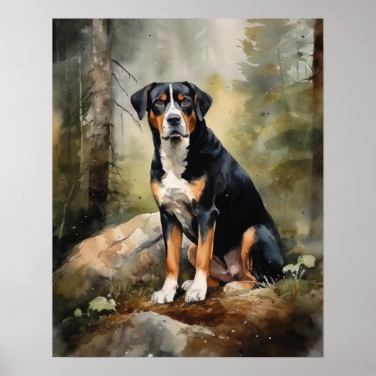 Entlebucher Mountain Hund Art Print Poster (Vorne)
