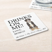 Entlebucher Mountain Hund Hochzeit Rechteckiger Pappuntersetzer (angewinkelt)