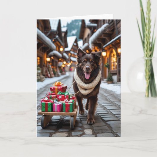 Entlebucher Mountain Hund Weihnachtsgrüße Karte (Vorderseite)
