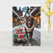 Entlebucher Mountain Hund Weihnachtsgrüße Karte (Gelbe Blume)