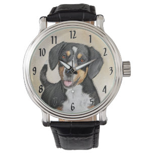 Entlebucher Mountain Hunde Malerei Original Hunde  Armbanduhr