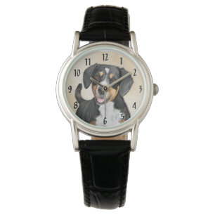 Entlebucher Mountain Hunde Malerei Original Hunde  Armbanduhr