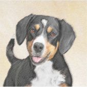 Entlebucher Mountain Hunde Malerei Original Hunde  Aufkleber (Vorderseite)