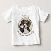 Entlebucher Mountain Hunde Malerei Original Hunde Baby T-shirt (Vorderseite)