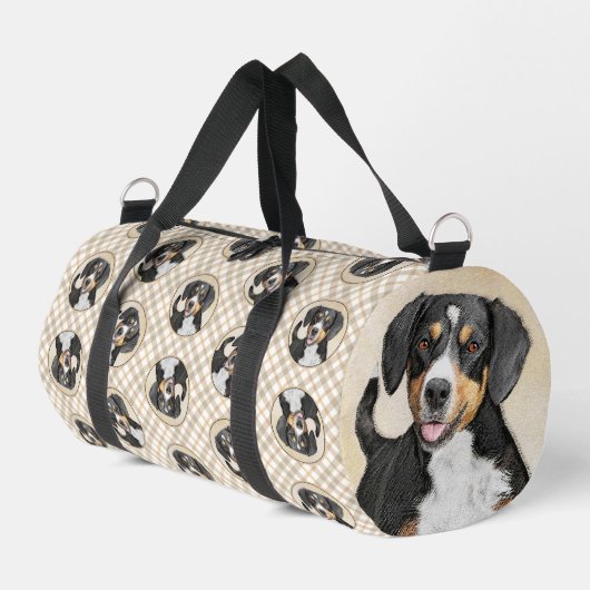 Entlebucher Mountain Hunde Malerei Original Hunde Duffle Bag (Linke Seite)