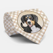 Entlebucher Mountain Hunde Malerei Original Hunde  Krawatte (Gerollt)