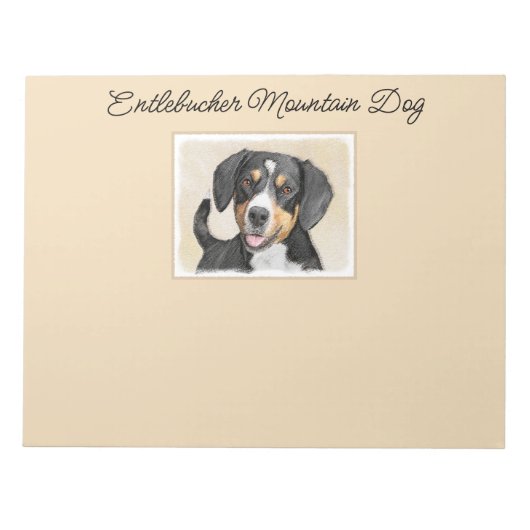 Entlebucher Mountain Hunde Malerei Original Hunde  Notizblock (Vorderseite)