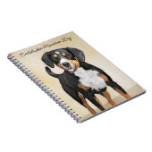 Entlebucher Mountain Hunde Malerei Original Hunde Notizblock (Rechte Seite)