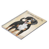 Entlebucher Mountain Hunde Malerei Original Hunde Notizblock (Linke Seite)