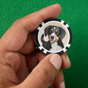 Entlebucher Mountain Hunde Malerei Original Hunde  Pokerchips