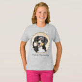 Entlebucher Mountain Hunde Malerei Original Hunde T-Shirt (Vorne ganz)