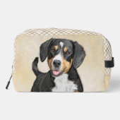 Entlebucher Mountain Hunde Malerei Original Hunde  Waschbeutel (Rückseite)