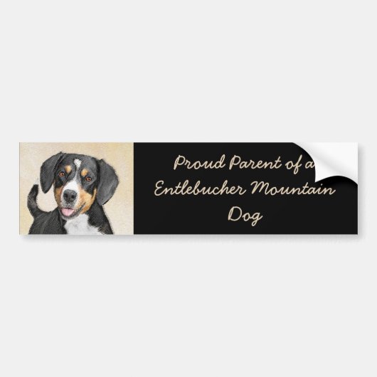 Entlebucher Mountain Hunde Malerei - Originelle Ku Autoaufkleber (Vorne)