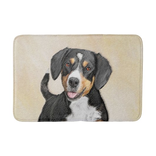 Entlebucher Mountain Hunde Malerei - Originelle Ku Badematte (Vorderseite)