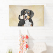 Entlebucher Mountain Hunde Malerei - Originelle Ku Banner (Insitu)