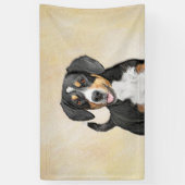 Entlebucher Mountain Hunde Malerei - Originelle Ku Banner (Vertikal)