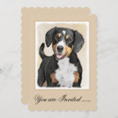 Entlebucher Mountain Hunde Malerei - Originelle Ku Einladung (Vorne/Hinten)