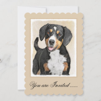 Entlebucher Mountain Hunde Malerei - Originelle Ku Einladung