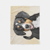 Entlebucher Mountain Hunde Malerei - Originelle Ku Fleecedecke (Vorderseite)