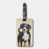 Entlebucher Mountain Hunde Malerei - Originelle Ku Gepäckanhänger (Rückseite vertikal)