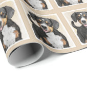 Entlebucher Mountain Hunde Malerei - Originelle Ku Geschenkpapier (Rolleneckpunkt)
