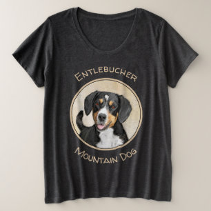 Entlebucher Mountain Hunde Malerei - Originelle Ku Große Größe T-Shirt