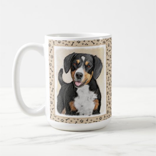 Entlebucher Mountain Hunde Malerei - Originelle Ku Kaffeetasse (Links)