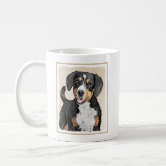 Entlebucher Mountain Hunde Malerei - Originelle Ku Kaffeetasse (Links)