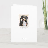 Entlebucher Mountain Hunde Malerei - Originelle Ku Karte (Rückseite)