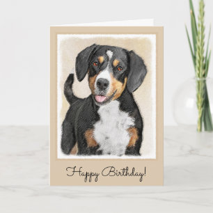 Entlebucher Mountain Hunde Malerei - Originelle Ku Karte
