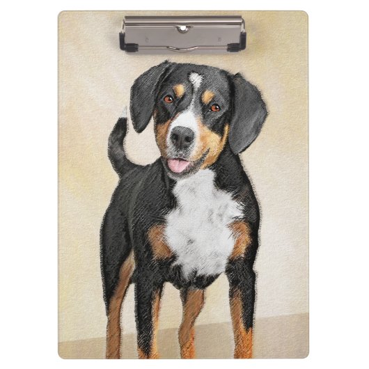 Entlebucher Mountain Hunde Malerei - Originelle Ku Klemmbrett (Vorderseite)