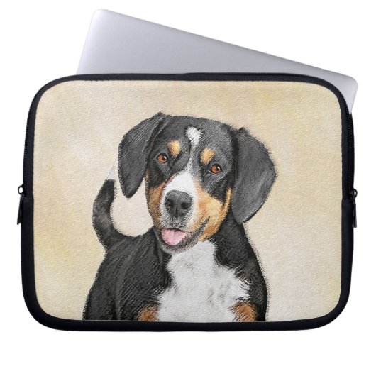 Entlebucher Mountain Hunde Malerei - Originelle Ku Laptopschutzhülle (Vorderseite)