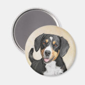 Entlebucher Mountain Hunde Malerei - Originelle Ku Magnet (Vorderseite/Rückseite)