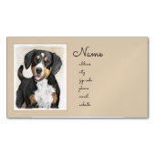 Entlebucher Mountain Hunde Malerei - Originelle Ku Magnetische Visitenkarte (Vorderseite)