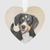 Entlebucher Mountain Hunde Malerei - Originelle Ku Ornament (Rückseite)