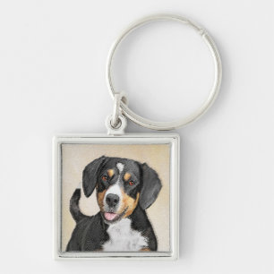 Entlebucher Mountain Hunde Malerei - Originelle Ku Schlüsselanhänger