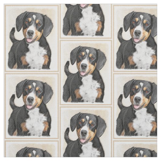 Entlebucher Mountain Hunde Malerei - Originelle Ku Stoff (Muster)