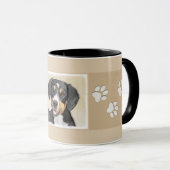 Entlebucher Mountain Hunde Malerei - Originelle Ku Tasse (VorderseiteRechts)