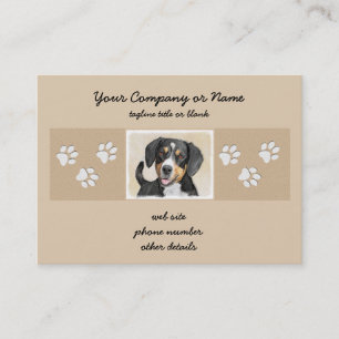 Entlebucher Mountain Hunde Malerei - Originelle Ku Visitenkarte