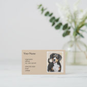 Entlebucher Mountain Hunde Malerei - Originelle Ku Visitenkarte (Stehend Vorderseite)