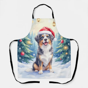 Entlebucher Sennenhund Schneewald Santa Schürze