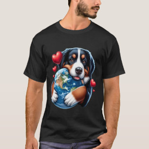 Entlebucher Sennenhund Tag der Erde Umarmen Liebe T-Shirt