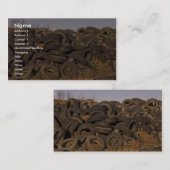 Entleerte alte Reifen Visitenkarte (Vorne/Hinten)