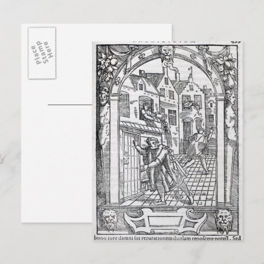 Entleerung der Kammerpfeife Postkarte (Vorne/Hinten)