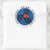 Entleerung Runder Aufkleber (Tasche)