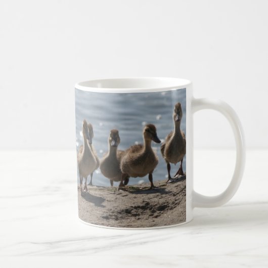 Entlein-Vogel-Baby-Enten-Tier-Tiere Kaffeetasse (Rechts)